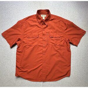 Duluth Shirt Adult Extra Large Red Performance Vented Stretch Hiking Ribstop Men
